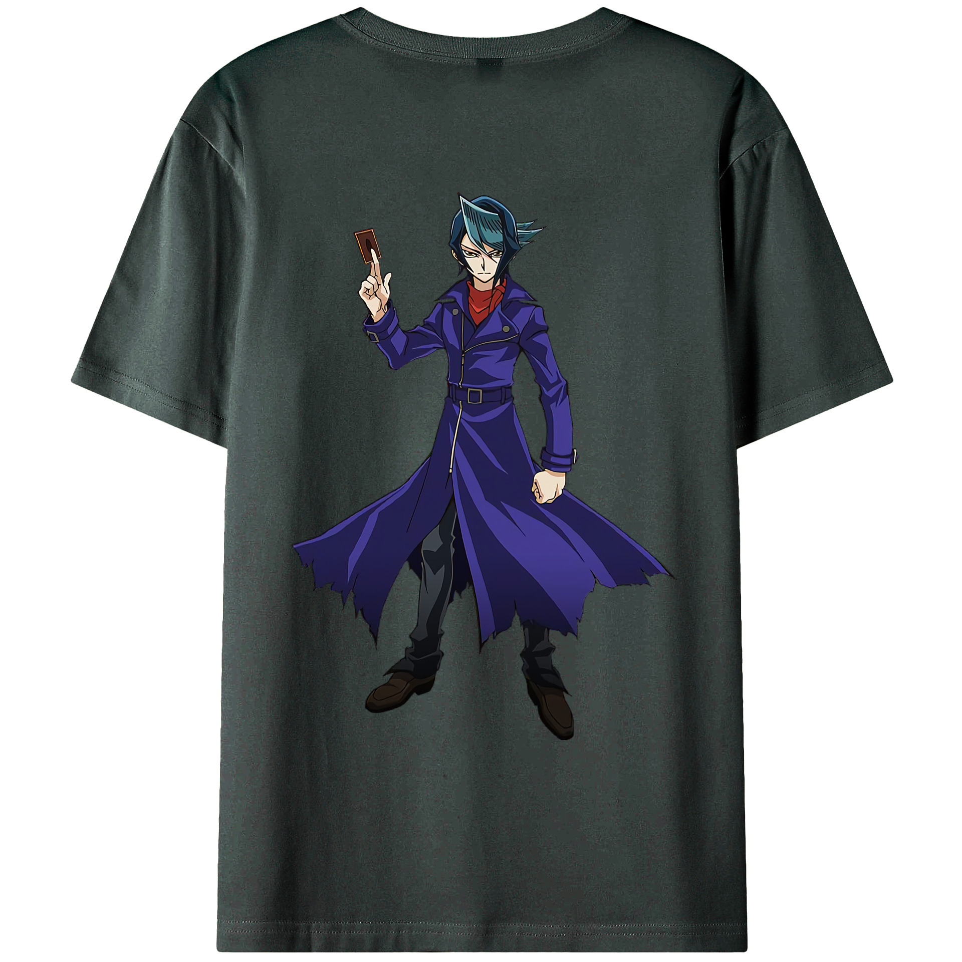 （画像用） 遊☆戯☆王 Yu-Gi-Oh! 綿100％ メンズ半袖Tシャツ（バックプリント） 通気性